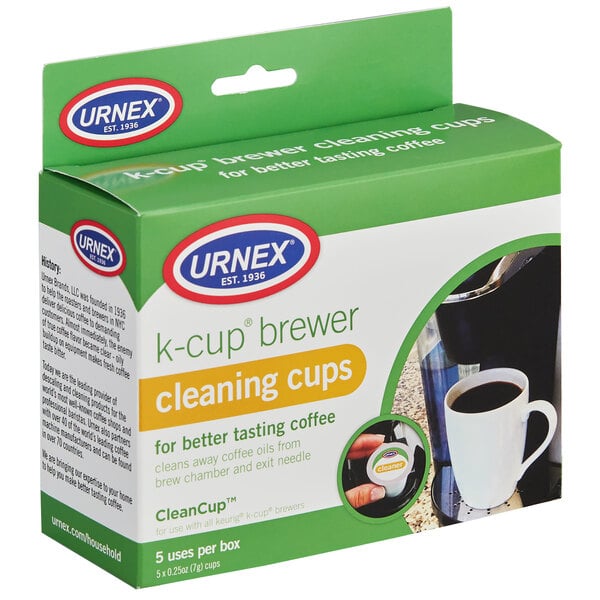 Urnex 25-CLNCP5-7 K-Cup® Single Cup Coffee Brewer Cleaning Cups - 5/Box