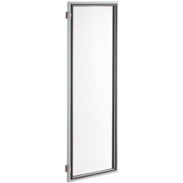 A white rectangular object with a metal frame.