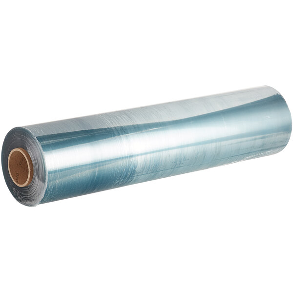 A roll of blue Lavex plastic stretch film.