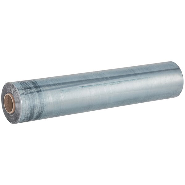 A roll of Lavex clear plastic laundry wrap.