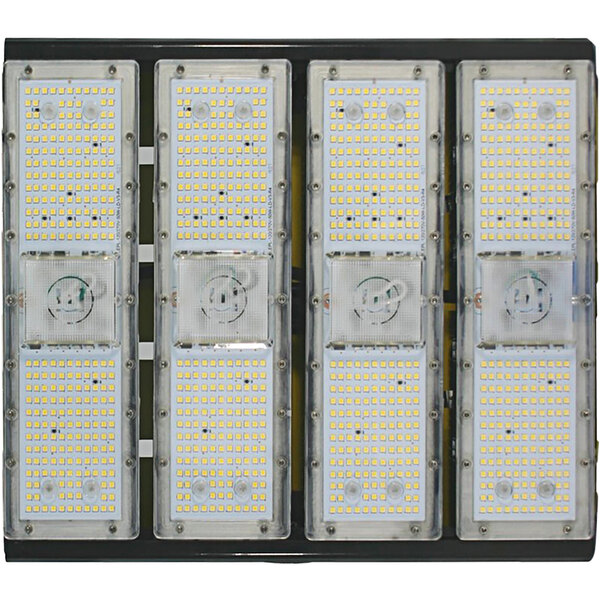 A white rectangular Lind Equipment LED floodlight panel with many small lights.