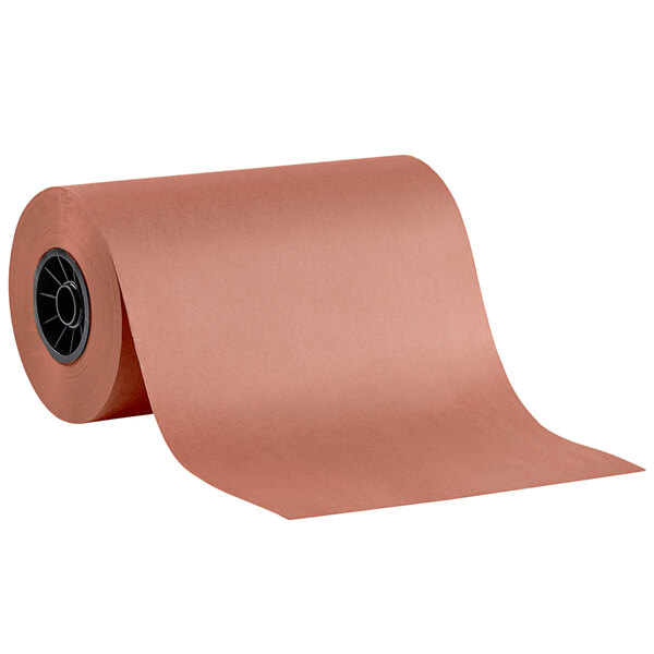 Lavex 12 x 700' 40# Pink / Peach Void Fill Packing Paper Roll