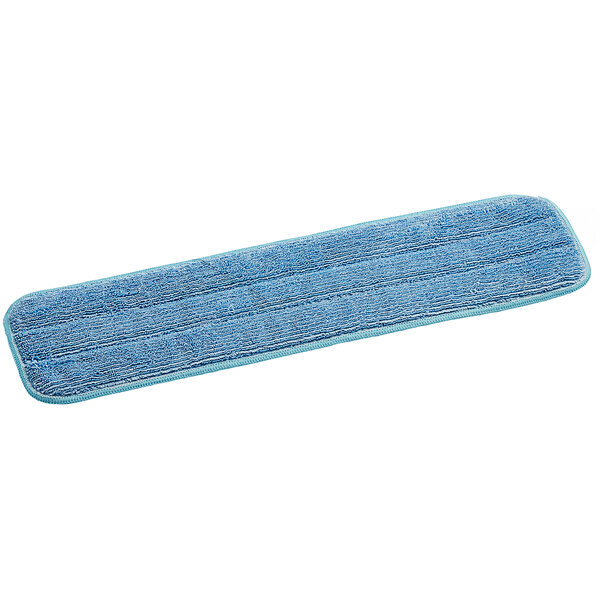 Lavex Janitorial 18" Blue Microfiber Hook & Loop Wet / Dry Mop Pad
