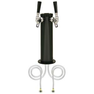 Micro Matic DS-432-211 Black ABS 2 Tap Tower - 3" Column