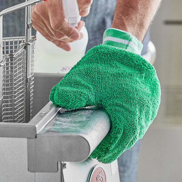 Unique Bargains Dusting Cleaning Gloves Microfiber Mitten For