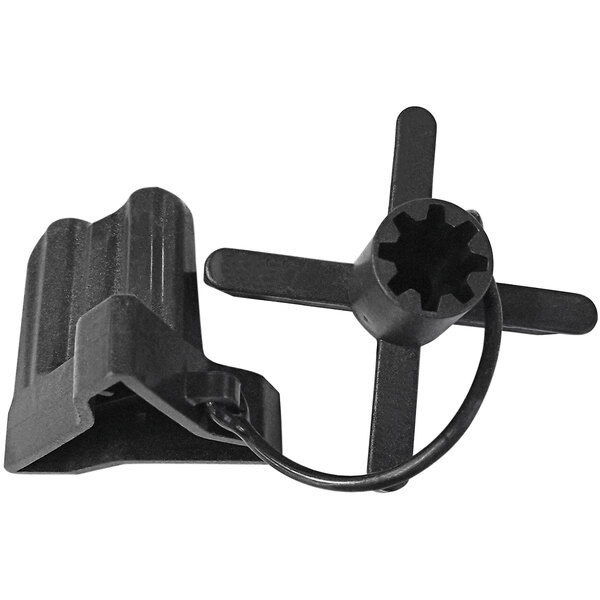 A black plastic Globe blade removal tool with a metal clip.