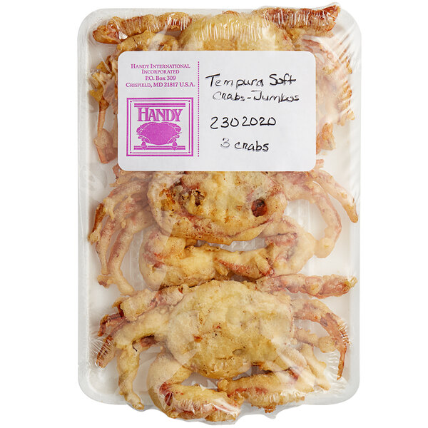 Handy 5 1/4" Jumbo Tempura Breaded Soft Shell Crabs 36/Case