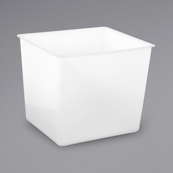 A pack of 5 large white square Tot Mate bins with lids.