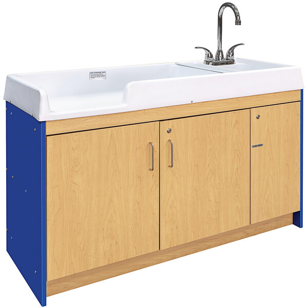 changing table with portable sink