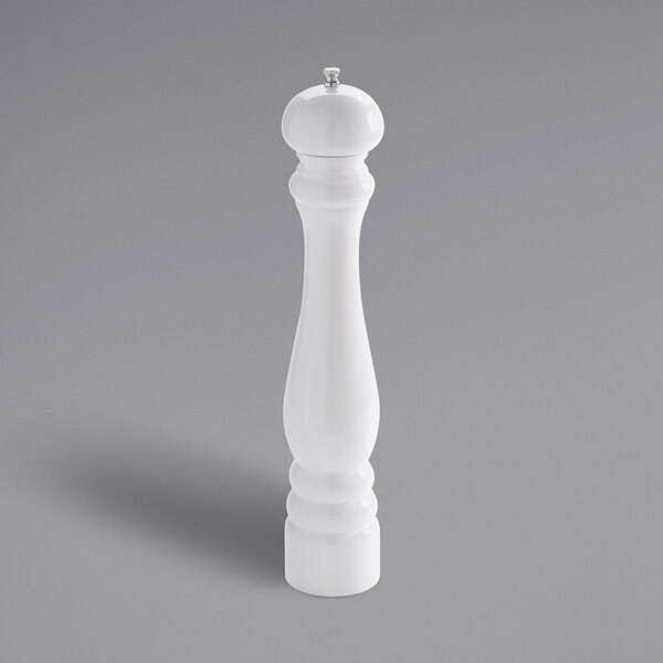 American Metalcraft PMW16 16" White Wooden Pepper Mill