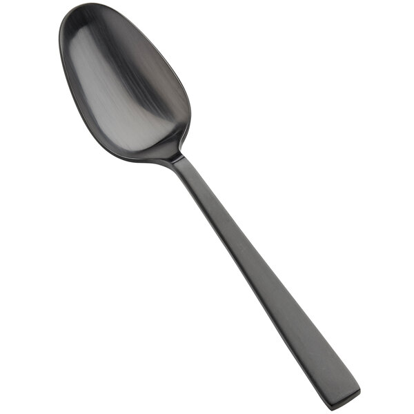 A Bon Chef serving spoon with a black handle.