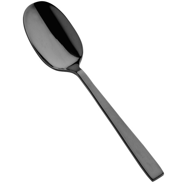 A Bon Chef black stainless steel spoon with a handle.