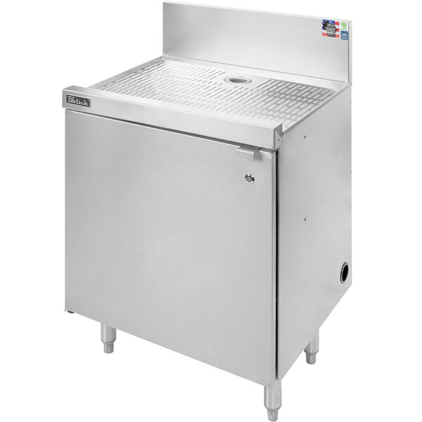 Perlick SC18-18 18" Stainless Steel Drainboard Storage Cabinet with Shelf