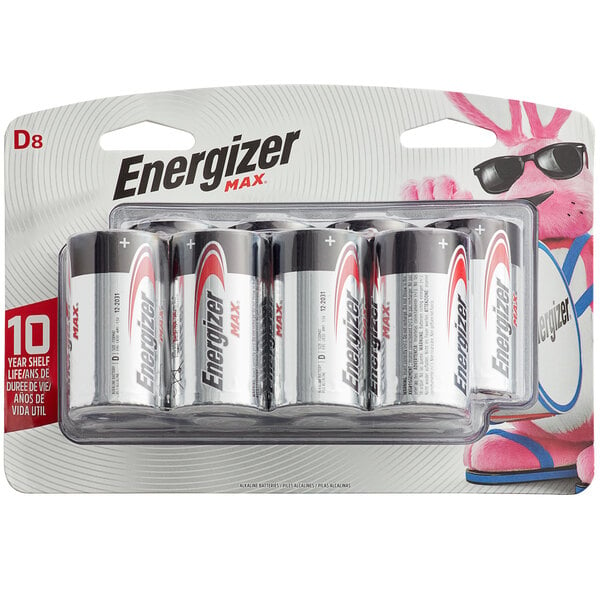 8 Count Energizer D Batteries Max Alkaline D Cell Size 
