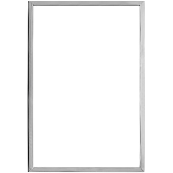 A white rectangular frame with a black border on a white background.