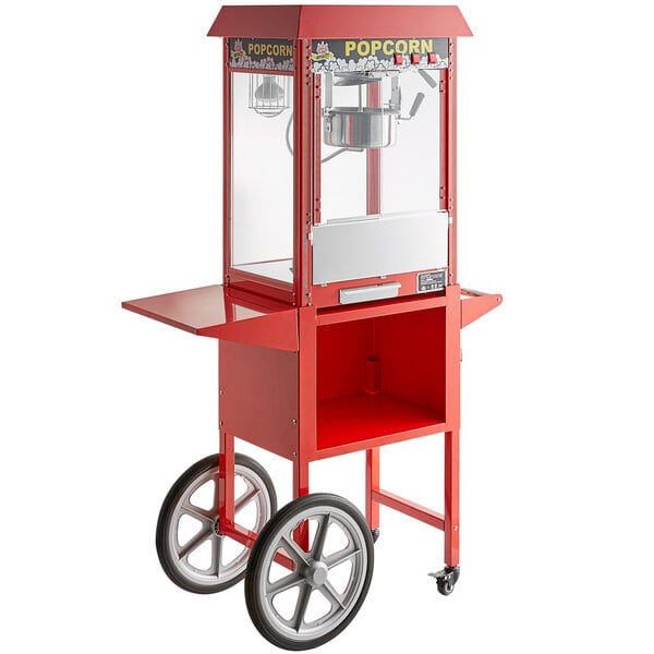 Carnival King PM50NR Royalty Series 12 oz. Red Commercial Popcorn Machine /  Popper - 120V