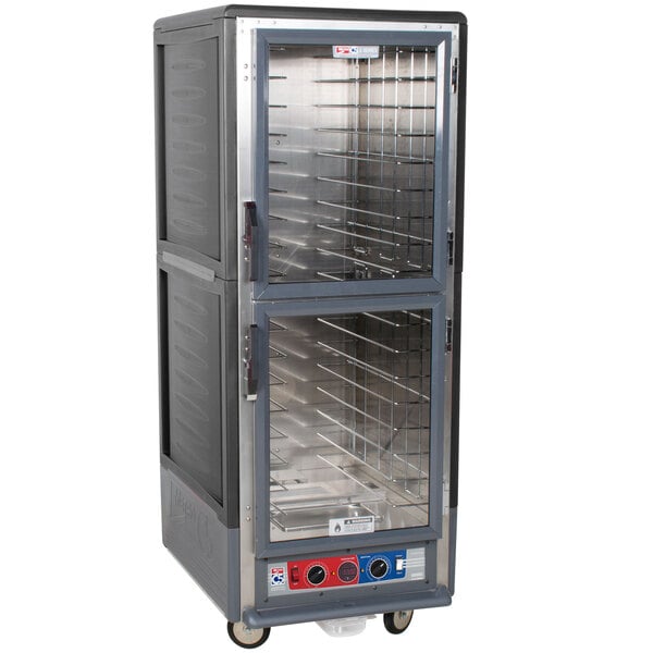 Metro C539-CDC-4-GY C5 3 Series Heated Holding and Proofing Cabinet with Clear Dutch Doors - Gray