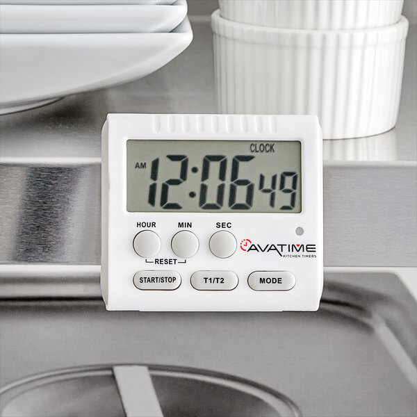 AvaTime Digital Dual Event 24 Hour Kitchen Timer with Clock