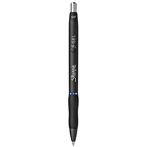 Sharpie 2096176 S-Gel Blue Ink with Black Barrel 0.7mm Retractable Gel Pen - 36/Pack