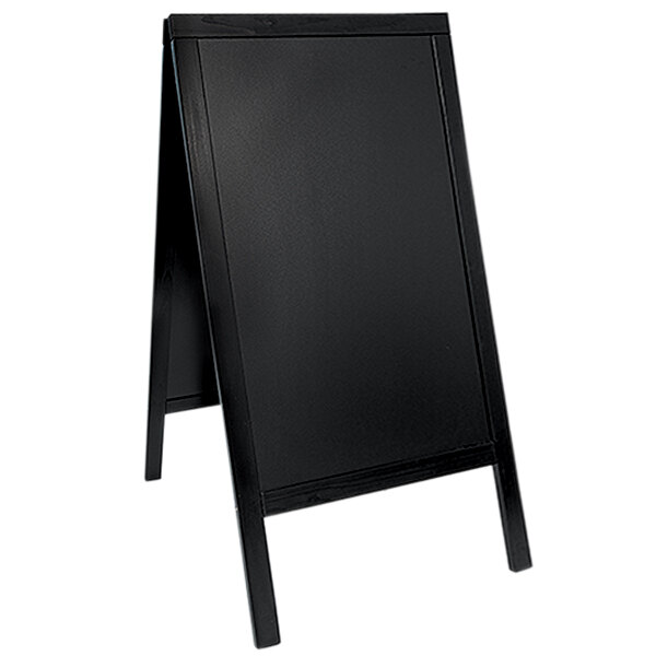 An American Metalcraft black double-sided chalkboard sign.