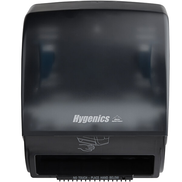 Hygenics Translucent Black HandsFree Paper Roll Towel Dispenser with