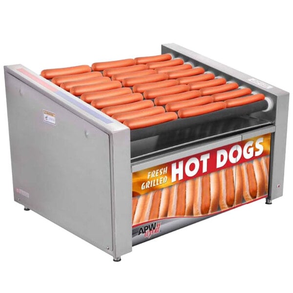 APW Wyott HRS-45 Non-Stick Hot Dog Roller Grill 23"W- Flat Top 120V