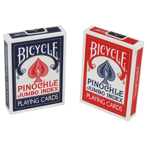 Bicycle Pinochle Jumbo Font Playing Cards