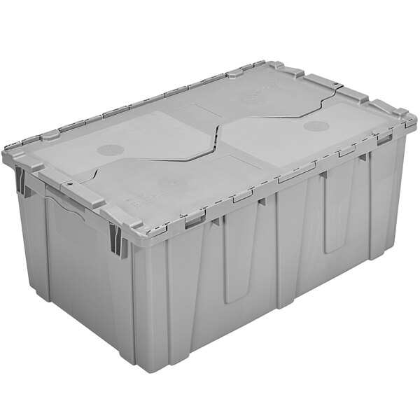 Choice 25" x 15" x 12" Gray Industrial Storage Box