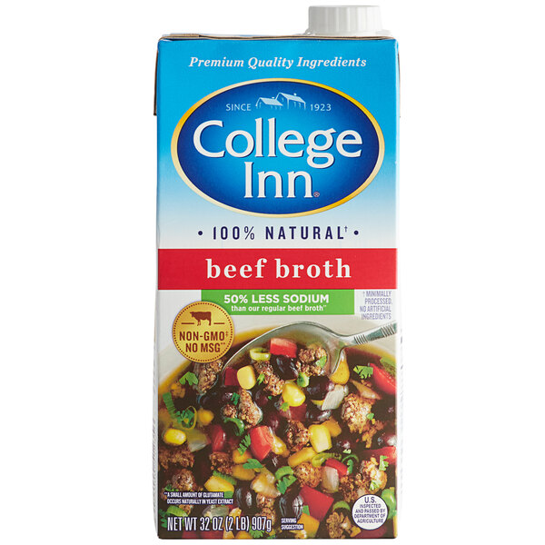 College Inn 32 oz. Less Sodium Beef Broth 12/Case