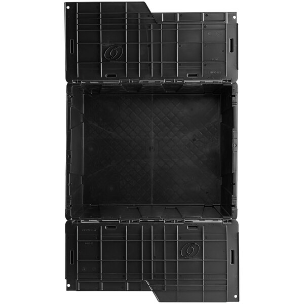 Orbis FP261 24" x 20" x 13" StackNNest Flipak Black Industrial Tote