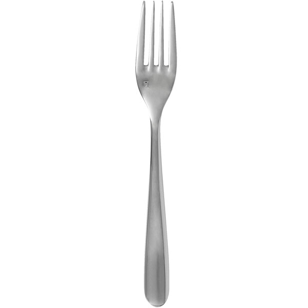 A close-up of a Walco stainless steel salad fork with a silver handle.