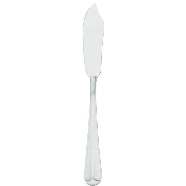 A silver Walco Royal Bristol butter spreader with a long silver handle.
