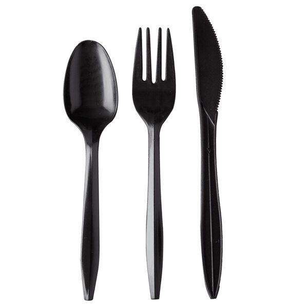 Weddings Knives- Fancy Flatware Utensil Set for Dinner Salad Modern Plastic Cutlery Set-40 Set- Disposable Forks Catering Reusable- For Parties Spoons Tea- Heavy Duty Handle Soup