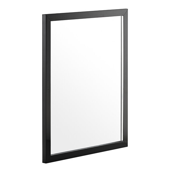 A black rectangular internal sliding door with a black frame.