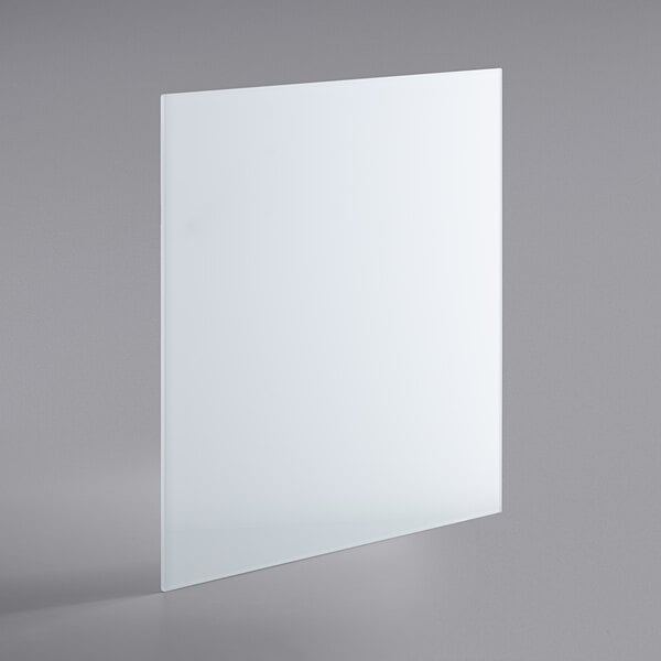 A white rectangular glass panel with a black border.