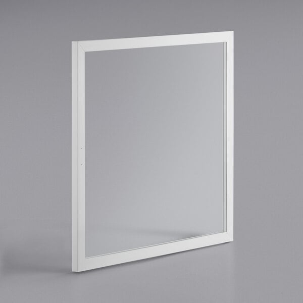 A white rectangular object with a white frame.