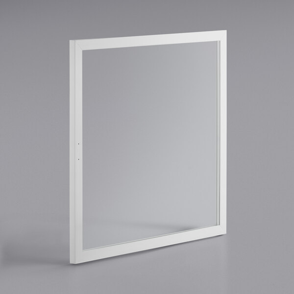 A white rectangular object with a white frame.