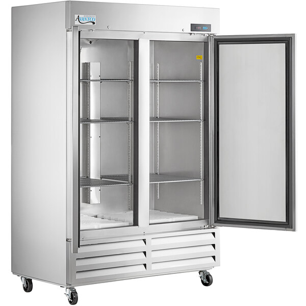 Avantco A Plus AP49F 55 3/8" Stainless Steel Solid Door ReachIn Freezer