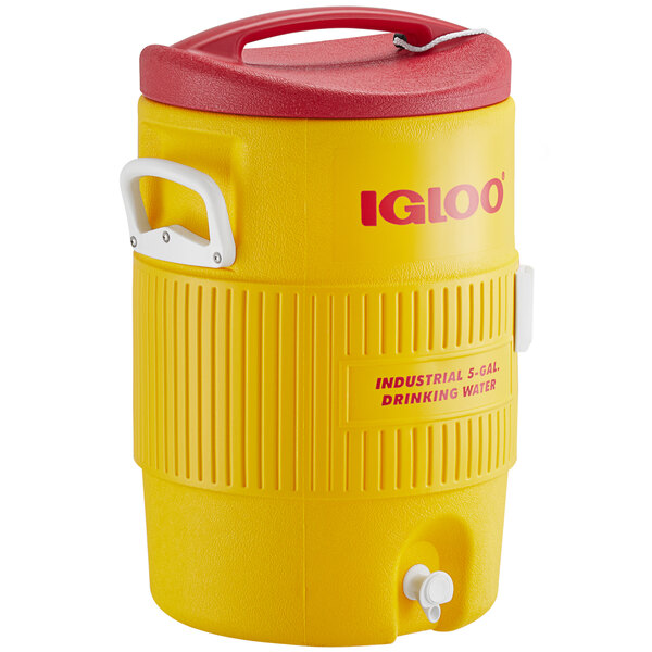 Igloo 451 5 Gallon Yellow Insulated Beverage Dispenser / Portable Water