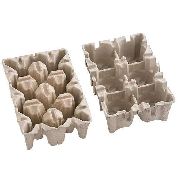 Lavex Molded Fiber 6 Bottle Upright Wine Shipper