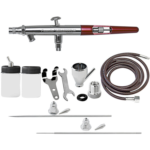 Paasche MIL3AS Dual Action Siphon Feed Airbrush Set with 3 Tips