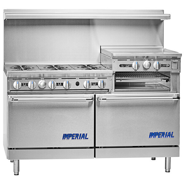 Imperial Range Pro Series IR6RG24NG 60" Natural Gas 6 Burner Range