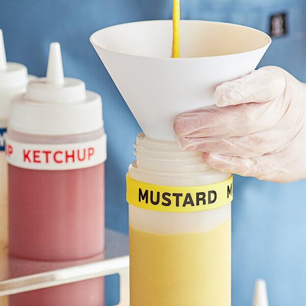 Choice "Mustard" Silicone Squeeze Bottle Label Band for 16, 20, and 24 oz. Standard & Wide Mouth Bottles
