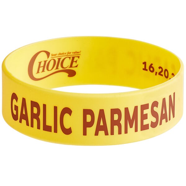 Choice Garlic Parmesan Silicone Squeeze Bottle Label Band for 16