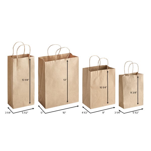  【24pcs Bags】Paper Bags With Handles- 8x10x4 Brown Shopping  Bags-Gift Bags With Chalk Sticker : Health & Household