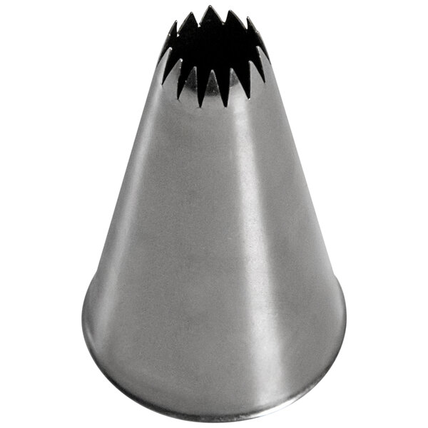 A Carpigiani star nozzle, a metal cone with spikes on it.