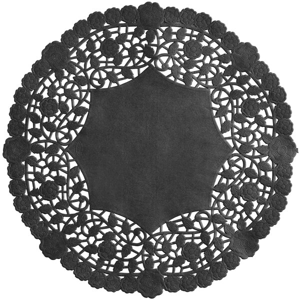 10" Black Lace Doily 500/Case