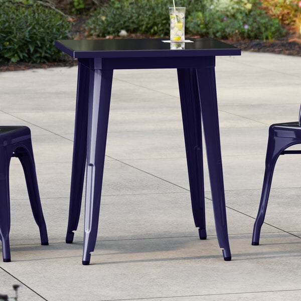 Lancaster Table & Seating Alloy Series 24" x 24" Sapphire Standard Height Outdoor Table
