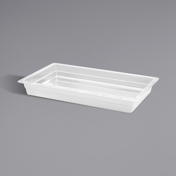 A white rectangular Elite Global Solutions food pan.