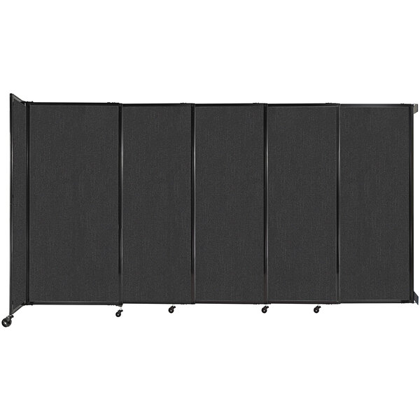 Versare 7472502 Black StraightWall WallMounted Sliding Room Divider
